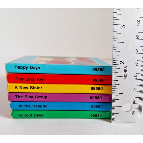 Vintage Children's Mini Board Book Lot Happy Endings 1985 Baby Toddler Set of 6 - Picture 5 of 9